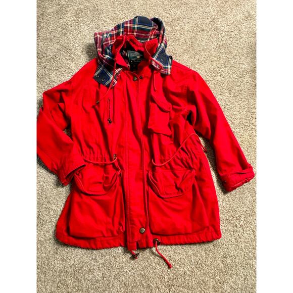 EXPRESS Vintage Expedition Parka Utility Fully Lined Jacket Winter Coat- Red S - Picture 1 of 8